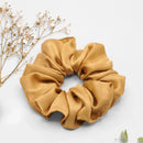 Camel Gold Satin Scrunchie