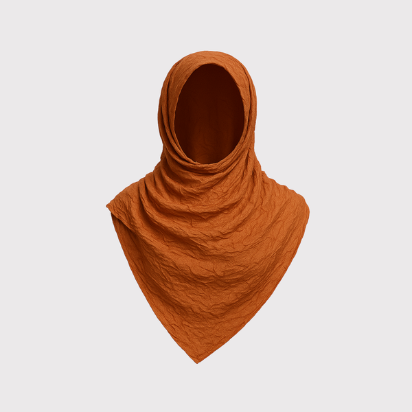 Crinkle Silk Orange Hijaab