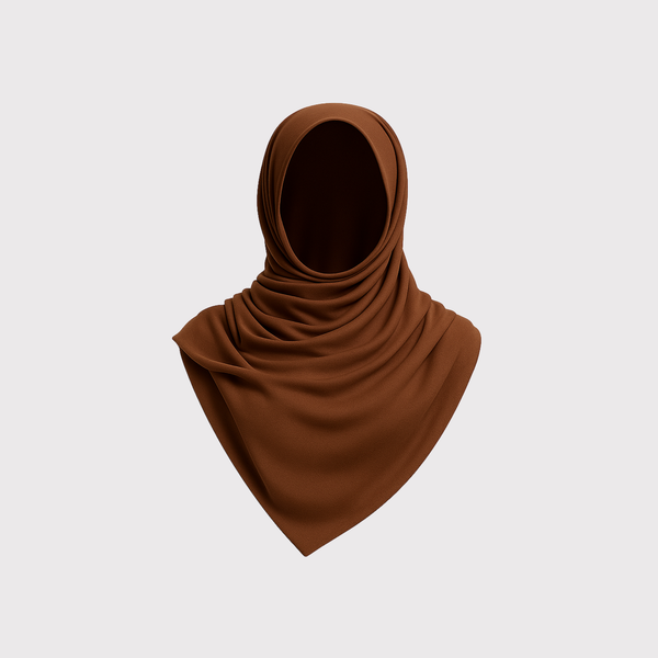 Georgette Dark Brown Hijab