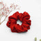 Scarlet Flame Silk Scrunchie