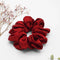Crimson Luxe Red Satin Scrunchie