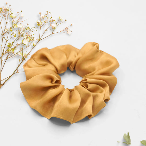 Butternut Gold Silk Scrunchie