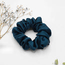 Deep Teal Silk Scrunchie