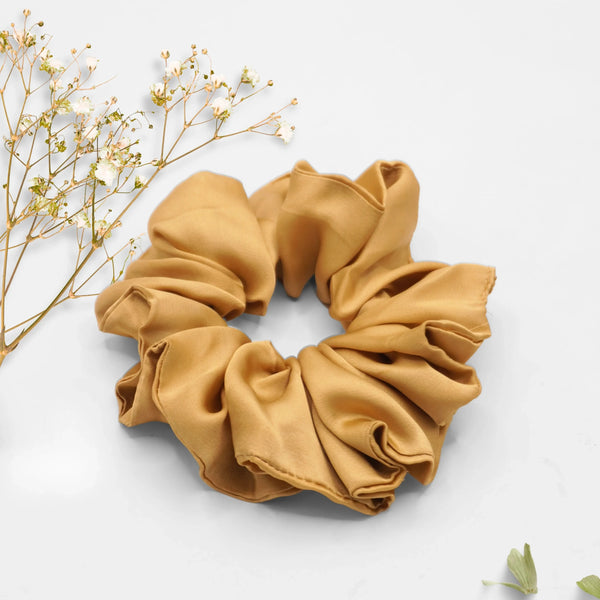 Warm Sand Silk Scrunchie