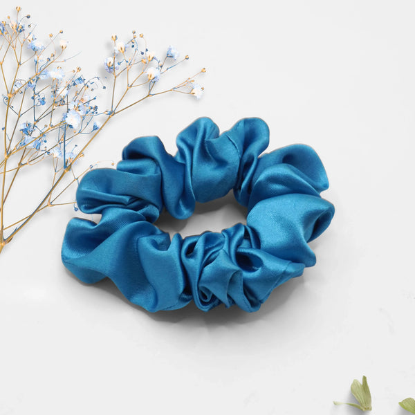 Ocean Jewel Satin Scrunchie