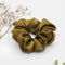 Olive Dust Silk Scrunchie